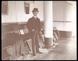 Der Jockey Tod Sloan bei seiner Rückkehr aus Europa, 1898
